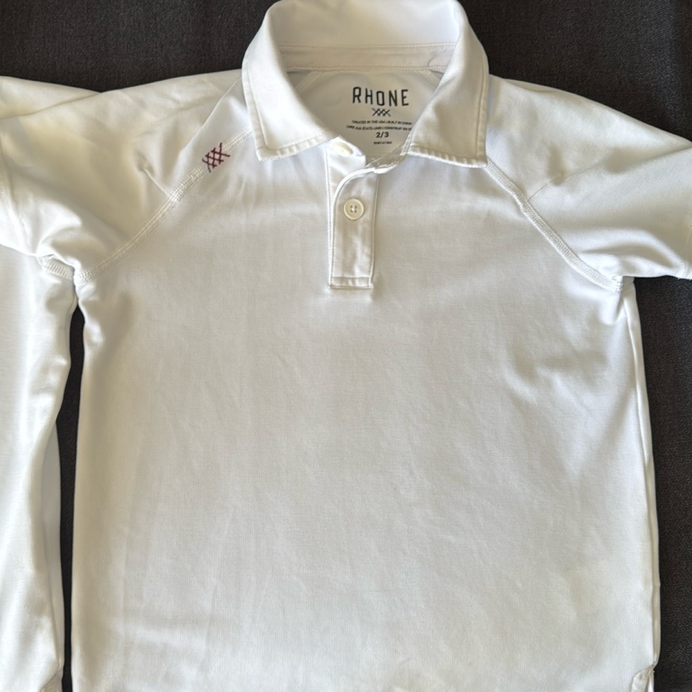 Two Rhone polo shirts, size 2/3 toddler